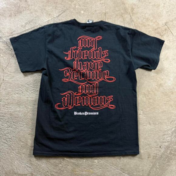 Black Broken Promises Graphic T-Shirt - Picture 2 of 8
